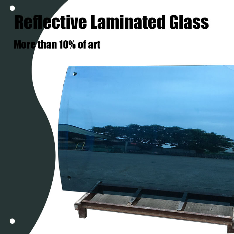 Corrimão de vidro laminado moderado reflexivo curvado segurança do vidro