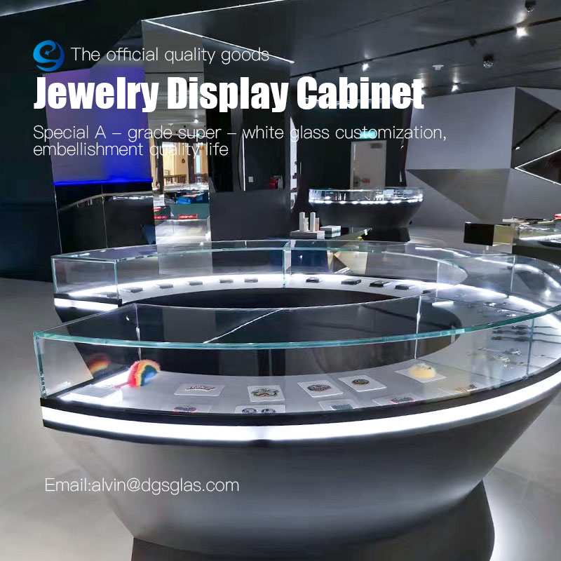 Personalizar display de jóias conjunto de exibição de luxo gabinete e vitrine para loja de jóias